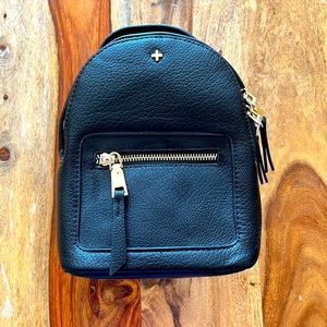 Adorable Mini Backpack - Black Leather